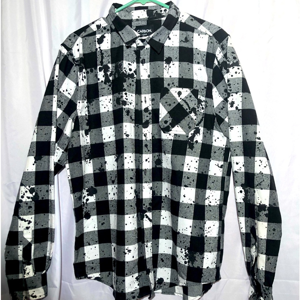 Carbon Brand Mens Flannel Shirt Size large